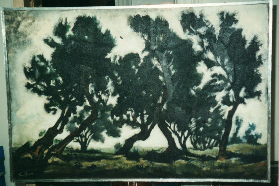 Ernst Neuschul, Krajina se stromy, 1920
